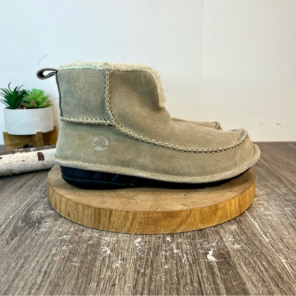 CROCS | Shoes | Crocs Tan Suede Shearling Lined Crocassin